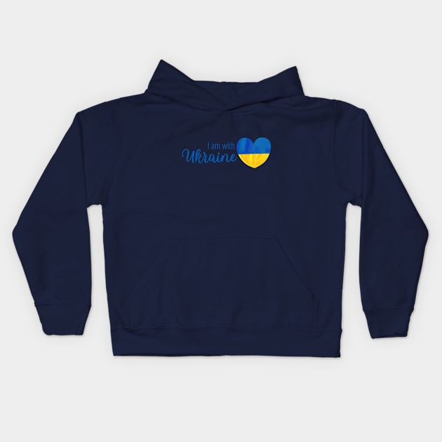 I am with Ukraine, design with map of Ukraine and heart Kids Hoodie by g14u